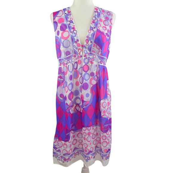Emilio Pucci for Formfit Rogers 1960s Vintage Slip Dress Med Lingerie Sheer Mod - Picture 1 of 13